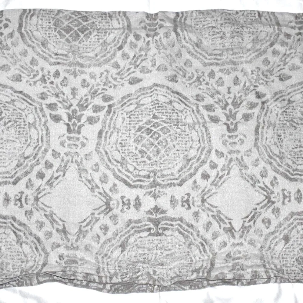 Restoration Hardware Castillo Medallion Linen Standard Pillow Sham Dune Morel